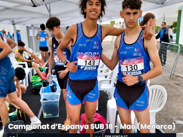 Dos esportistes del Club Atletisme Sant Boi participen al Campionat d’Espanya